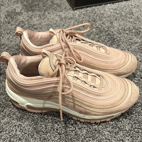 Womens Nike Air Max 97 SE Particle Beige Metallic Pink Bronze Size 8 • EUC - Picture 6 of 10